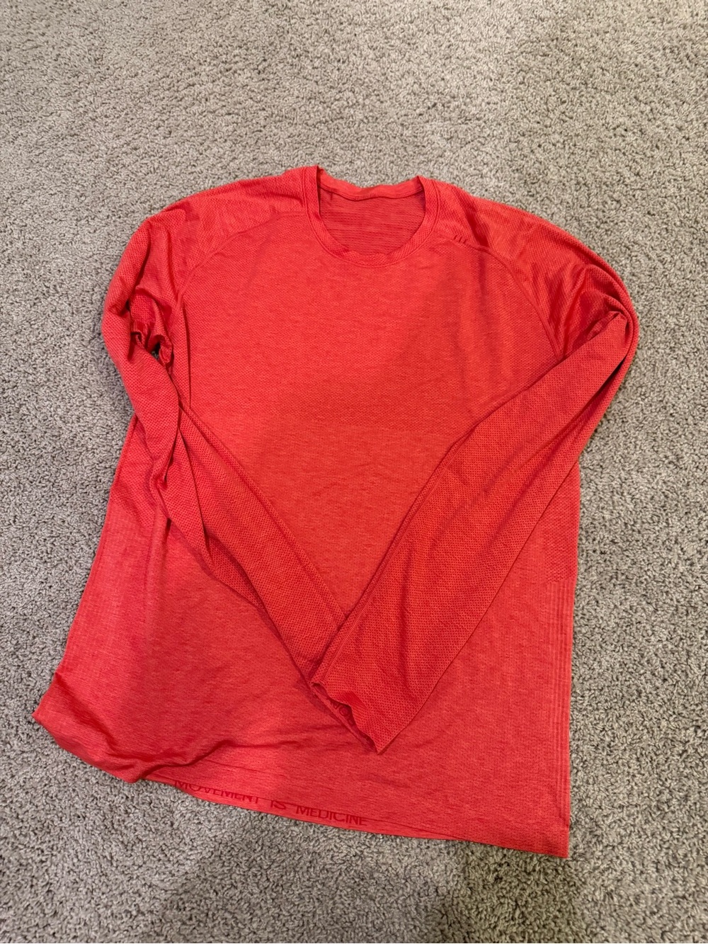 lululemon athletica Men's Red Long-Sleeve Crew